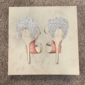 Elegant Silver Glitter Women's Heels